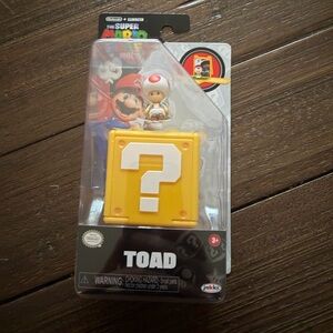 Nintendo Toad Action Figure with Yellow Question Block